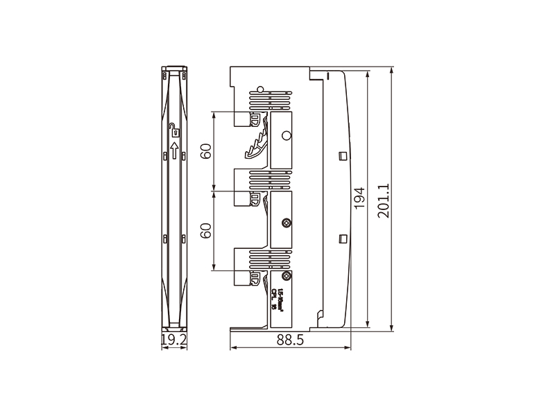 DN54563的外形尺寸信息 金萊勒DN54563接線板外形尺寸圖.jpg