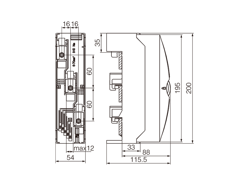 DN54240的外形尺寸信息 金萊勒DN54240母線支架外形尺寸圖.jpg